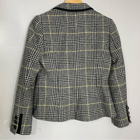 Boden British Tweed By Moon Wool Blazer Glen Check Plaid Academia Women’s US 6P - Picture 4 of 12